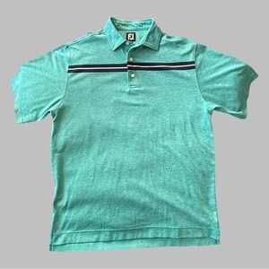 FOOTJOY Men's Teal Polo Shirt Size Large